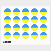 Oekraïne, vlag van Oekraïne Ronde Sticker (Vel)
