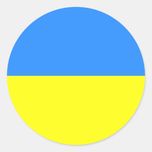 Oekraïne, vlag van Oekraïne Ronde Sticker (Voorkant)