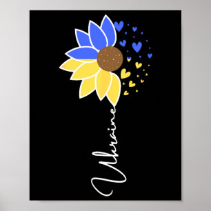 Oekraïne Vlag Zonnebloem Harten Poster