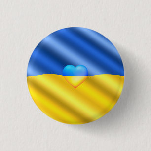 Oekraïne - vrede - Oekraïense vlag - steun voor Ronde Button 3,2 Cm
