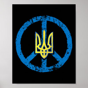 Oekraïne Vredesteken T-shirt Oekraïense Tryzub Poster