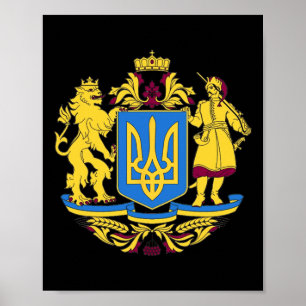Oekraïne Wapen T-shirt Vlag Poster