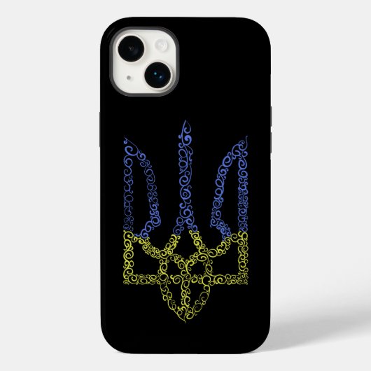 Oekraïne wapen trident tryzub spiraal patroon Case-Mate iPhone case (Achterkant)