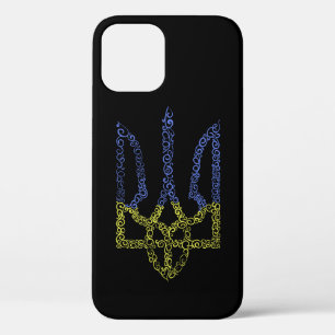 Oekraïne wapen trident tryzub spiraal patroon iPhone 12 hoesje
