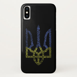 Oekraïne wapen trident tryzub spiraal patroon iPhone x hoesje