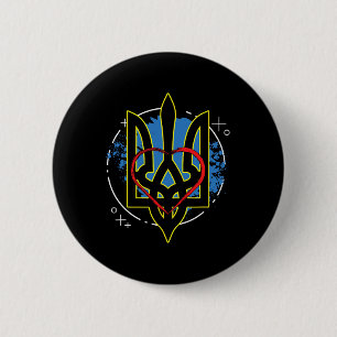 Oekraïne Wapen Van Oekraïne Kozak Oekraïens Ronde Button 5,7 Cm