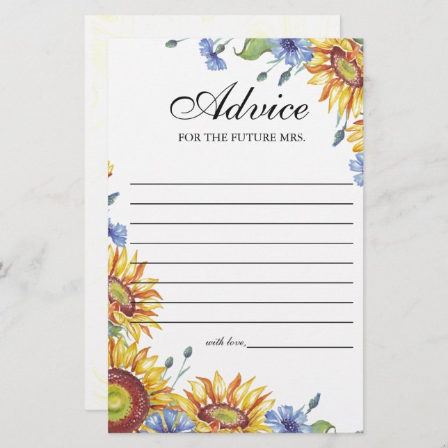 Oekraïne Waterverf Advice Kaart (Voorkant / Achterkant)