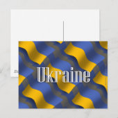 Oekraine Waving Flag Briefkaart (Voorkant / Achterkant)