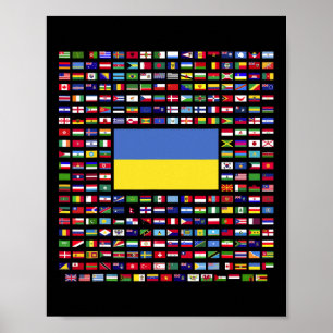 Oekraïne Wereldvlaggen ontdekken Poster