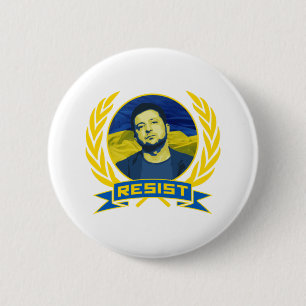 Oekraïne Zelensky Resist Ronde Button 5,7 Cm
