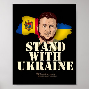 Oekraïne Zelensky Vlaggen Van De Republiek Moldavi Poster