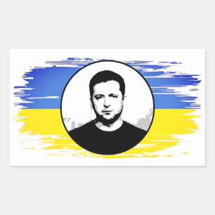Oekraïne Zelenskyy blue yellow vlag Rechthoekige Sticker
