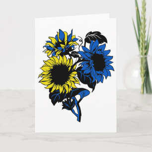 Oekraïne Zonnebloem Blauw Geel Oekraïense Vlag Ond Kaart