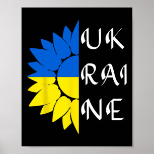 Oekraïne Zonnebloem Oekraïense Vlag Ik Steun Oekra Poster