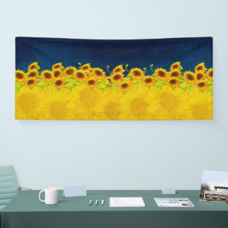 Oekraïne - Zonnebloemen voor hoop en vrede Spandoek
