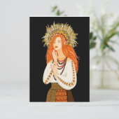 Oekraïnes meisje in een lepel. Oekraïne. Ind van O Bedankkaart (Staand voorkant)