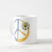 Oekraïnes symbool voor PEACE-symbool Daisy Ukraine Koffiemok (Voorkant links)