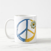 Oekraïnes symbool voor PEACE-symbool Daisy Ukraine Koffiemok (Links)