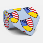 Oekraïnse - Amerikaanse vlag Stropdas (Opgerold)