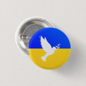 Oekraïnse Button Dove voor vrede - Vrijheid (Voorkant /achterkant)