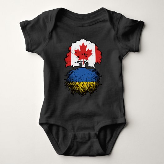 Oekraïnse Canadese Canada Boom Roots Flag Romper (Voorkant)