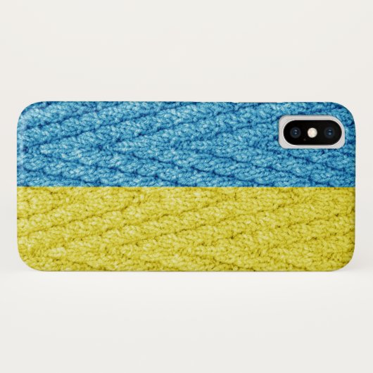 Oekraïnse gebreide vlag Case-Mate iPhone case (Achterkant (horizontaal))