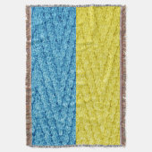 Oekraïnse gebreide vlag deken (Voorkant Verticaal)