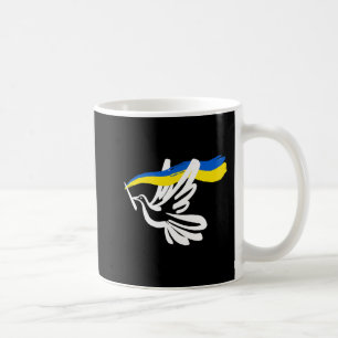 Oekraïnse gele blauwe vlag met ondersteuning voor koffiemok