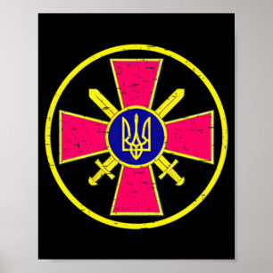 OEKRAÏNSE GRONDKRACHTEN EMBLEM OEKRAÏNE ARMY ARMED POSTER