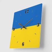 Oekraïnse nationale vlag vierkante klok (Hoek)