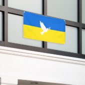 Oekraïnse vlag banner vredestichting (Buitenkant Gebouw)