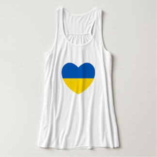 Oekraïnse vlag Blauw en Geel hart Tanktop
