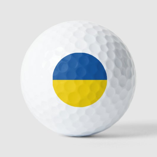 Oekraïnse vlag blauwe gele golfballen (Voorkant)