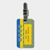Oekraïnse vlag en Oekraïnse vlag reizen/sport Bagagelabel (Voorkant verticaal)