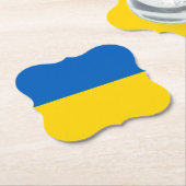 Oekraïnse vlag kartonnen onderzetters (Gekanteld)
