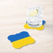 Oekraïnse vlag kartonnen onderzetters (Insitu)