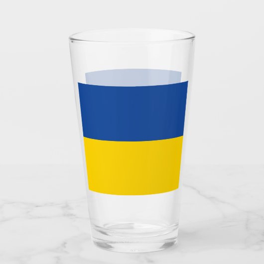 Oekraïnse vlag, Oekraïens landpatriottisch cadeau Glas (Voorkant)