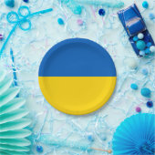 Oekraïnse vlag papieren bordje (Feest)