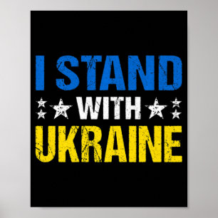 Oekraïnse vlag Retro Oekraïense Mannen Poster