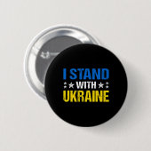 Oekraïnse vlag Retro  Oekraïense Mannen Ronde Button 5,7 Cm (Voorkant /achterkant)