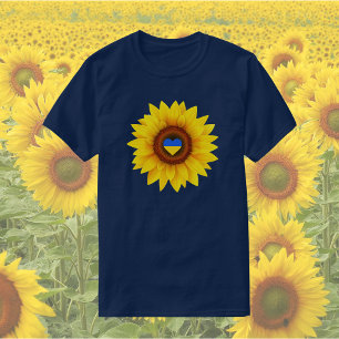Oekraïnse vlag Zonnebloem Blauw en Geel T-shirt