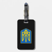 Oekraïnse wapenschild bagagelabel (Achterkant verticaal)