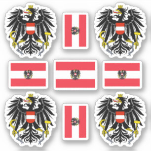 Oekraïnse wapenschild en vlaggen Sticker