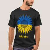 Oekraïnse zonnebloem Blauwe en gele vlagkleuren T-shirt (Voorkant)