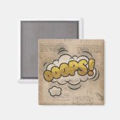 OEPEN!  stripboek Steampunk Pop Magneet (Voorkant / Achterkant)