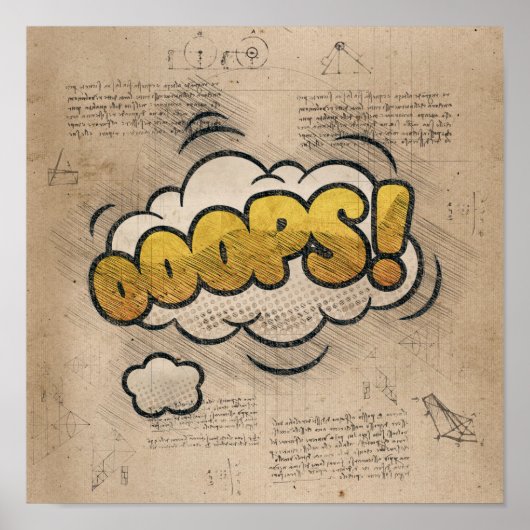 OEPEN!  stripboek Steampunk Pop Poster (Voorkant)