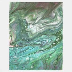 Oeps 2 Cool Groene Abstracte Worpdeken Fleece Deken