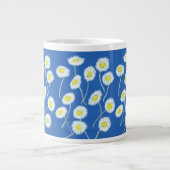 Oeps-a-Daisy Jumbo Mok, Wit, Geel, Blauw Beker (Voorkant)
