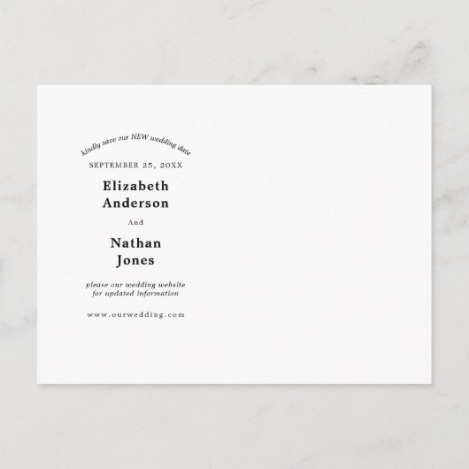 Oeps Aankondiging verandering trouwdatum (Achterkant)