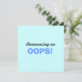 "Oeps"-baby Kaart (Staand voorkant)